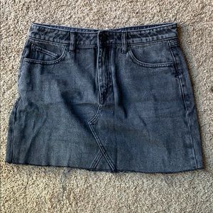 VOLCOM Raw Hem Denim Skirt